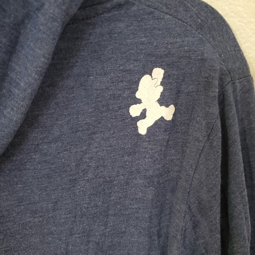 Nintendo New York Logo Hoodie Blue Long Sleeve‎ Lightweight Unisex Gamer - Picture 4 of 9